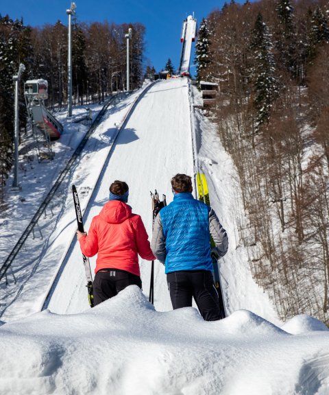An der Skiflugschanze in Oberstdorf
