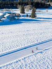 Schnee, Sonne und Berge - für den perfekten Langlauftag ist gesorgt