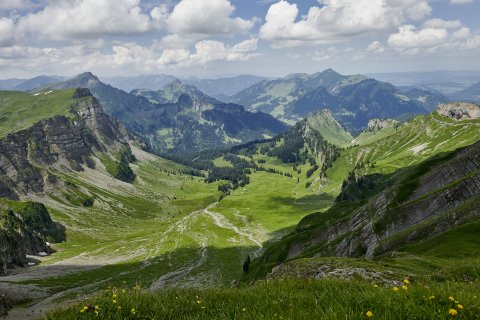 Sommer-Bergpanorama im Kleinwalsertal