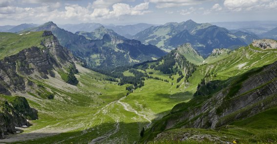 Sommer-Bergpanorama im Kleinwalsertal