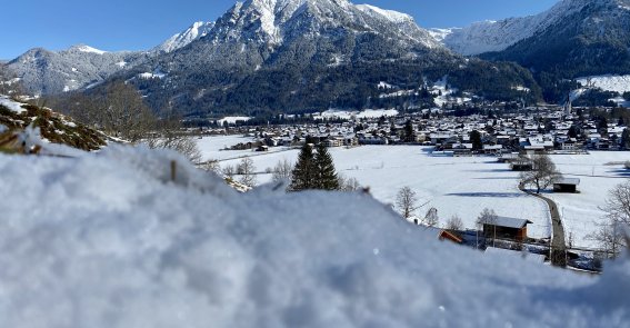 Blick auf das winterliche Oberstdorf