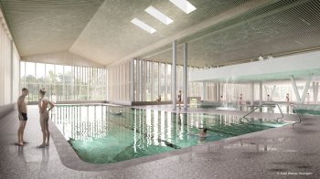 Therme Badehalle Schwimmerbecken