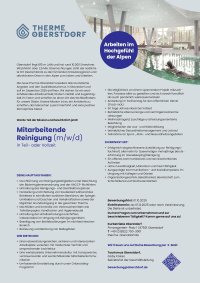 Mitarbeitende Reinigung (m/w/d)