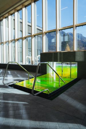 Färbetest im Außenbecken