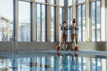 Alphornbläser bei der Eröffnung