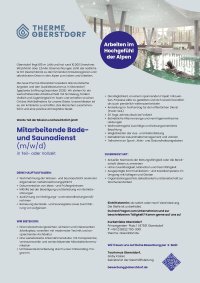 Mitarbeitende Bade-/Saunadienst