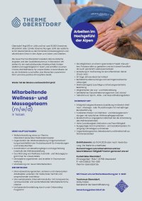 Mitarbeitende Wellness/Massage (m/w/d)