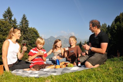 Picknick mit Bergblick