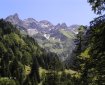 Blick auf Hochfrottspitze, Mädelegabel, Trettachspitze