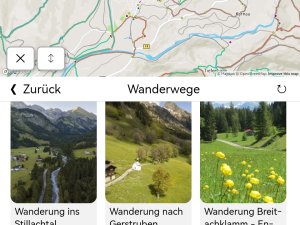 Karte mobil Wanderwege