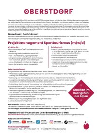 Projektmanagement Sporttourismus (m/w/d)