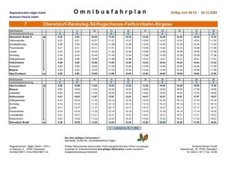 Fahrplan Linie 7