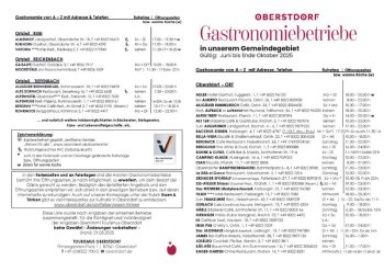 Gastronomie Sommer 2025