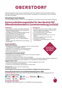 Kommunikationsspezialist Marketing (m/w/d)