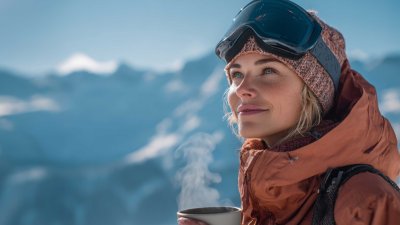 Vorfreude auf den Skitag mit Blick über die Allgäuer Alpen