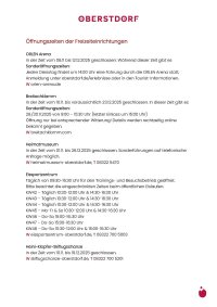 Geöffnete Freizeiteinrichtungen Herbst 2025