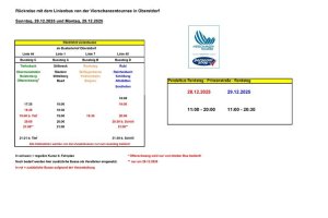 Buslinienverkehr Vierschanzentournee 2025/26