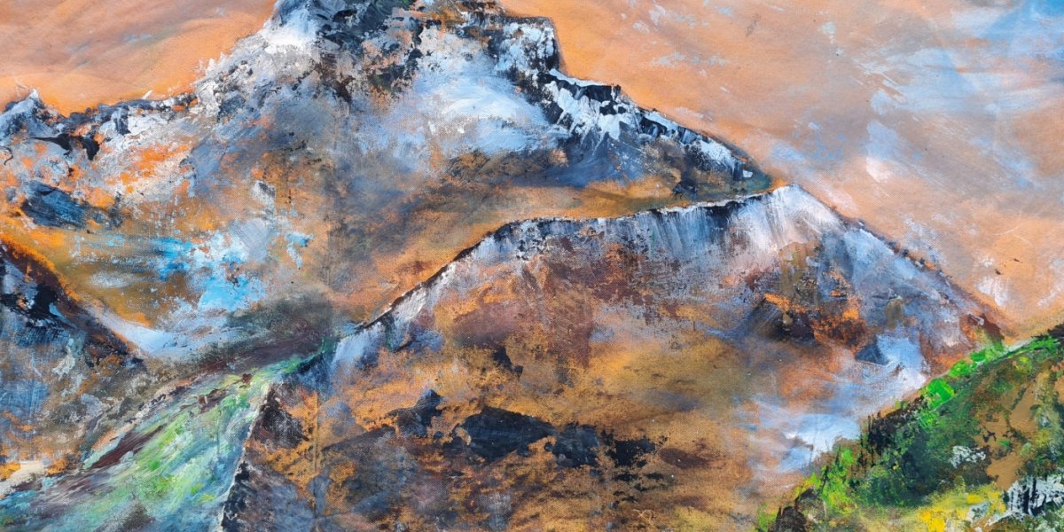 Ausstellung Natur pur Trettachspitz, Magdalena Nothaft, Acryl auf Leinw.