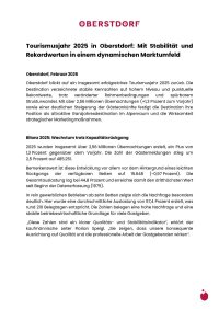 Oberstdorfs Bilanz des Tourismusjahres 2025