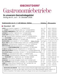 Gastronomie Sommer