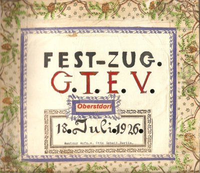 Foto-privat Festumzug 1926 Plakat