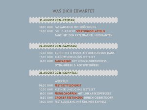 Programm Festwochenende