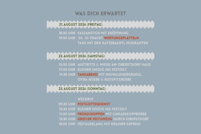 Programm Festwochenende