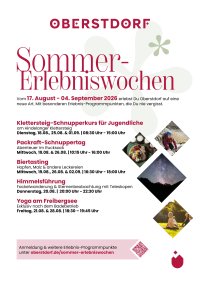 Sommer-Erlebniswochen 2026