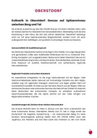 Kulinarik in Oberstdorf - Genuss auf Spitzenniveau