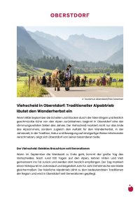Traditioneller Alpabtrieb läutet Wanderherbst in Oberstdorf ein