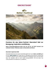 Premiere für das Natur.Testival Oberstdorf