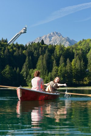 Kahnfahrt Freibergsee hoch