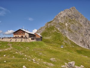 Fiderepasshütte an der Oberstdorfer Hammerspitze