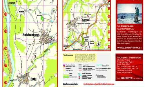 Ortsplan Ortsteile und Straßenverzeichnis