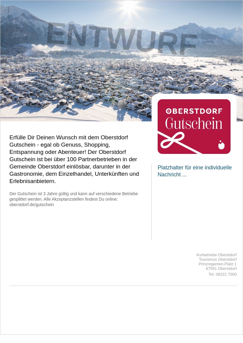 Gutscheinvorlage: 02 Oberstdorf Gutschein Winter