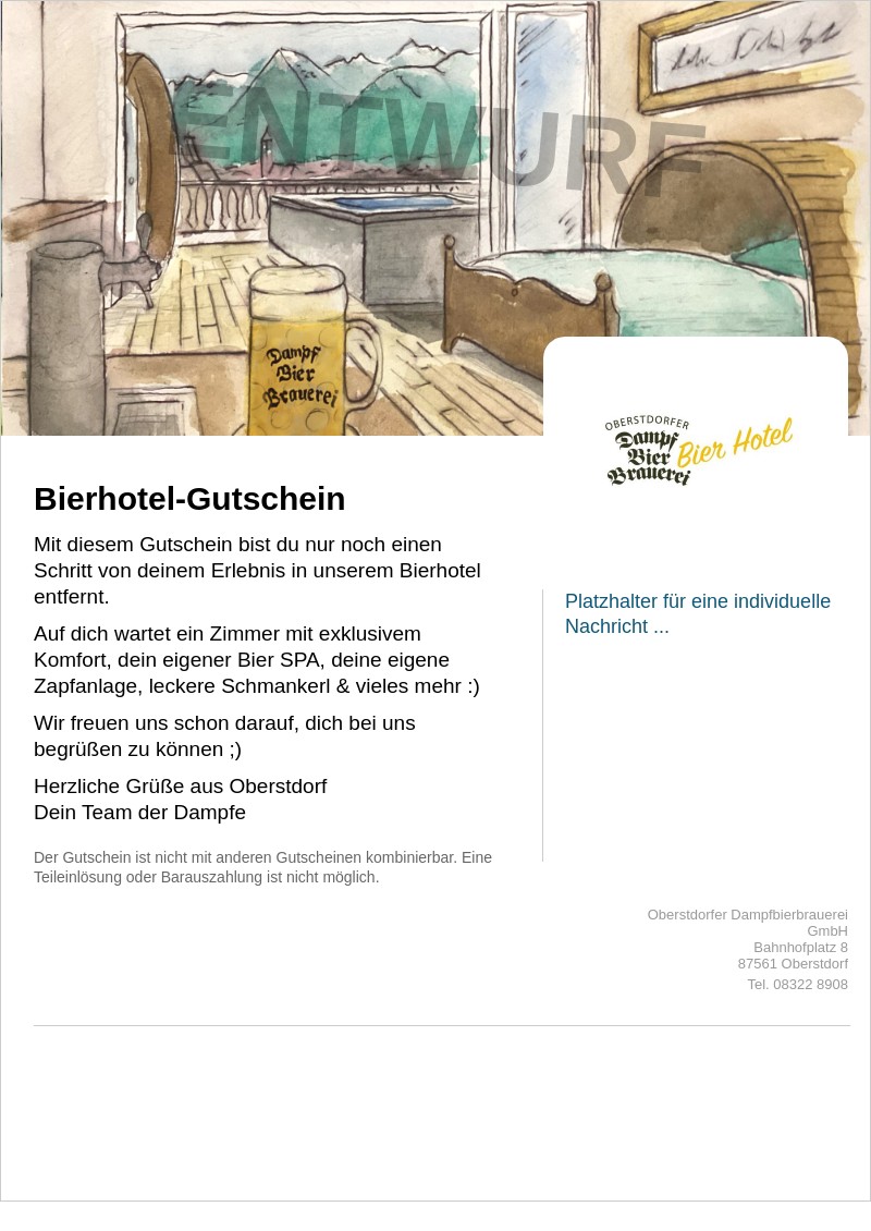 Gutscheinvorlage: Wertgutschein