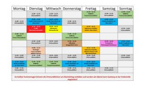Fahrplan 2025 vorläufig
