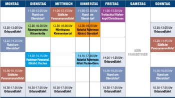 Sommerfahrplan 2026