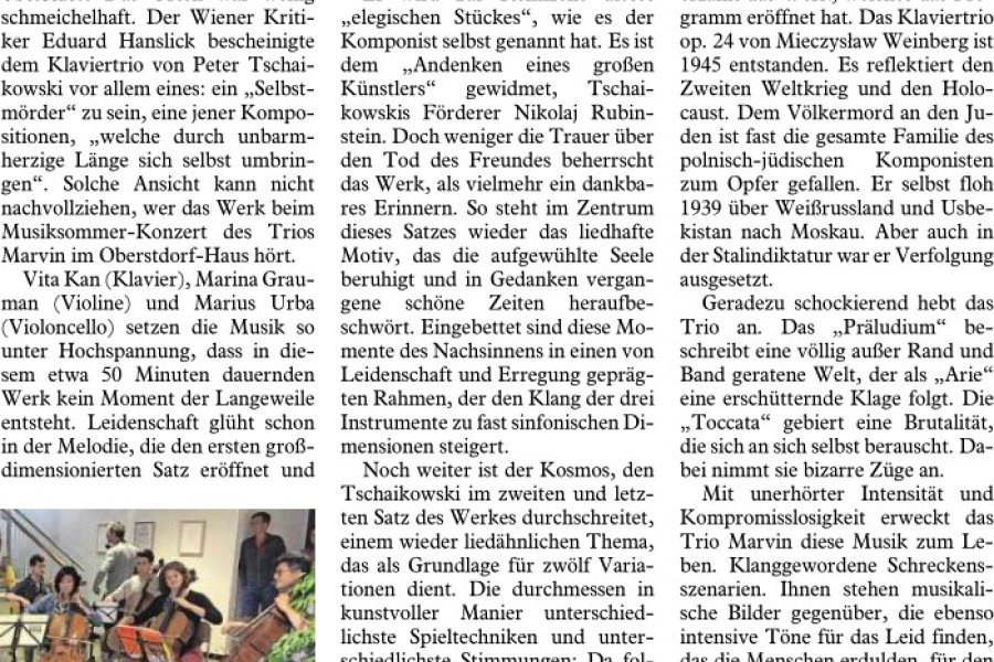 2019-08-02 PR-Bericht IS Oberstdorfer Musiksommer - Kammermusik