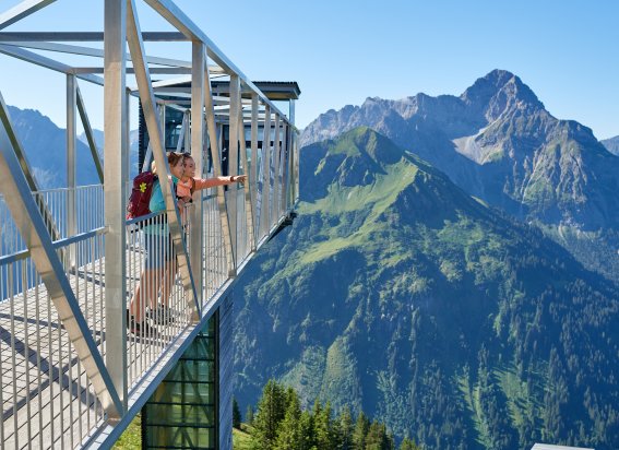 Panoramaaufzug vor dem Widderstein