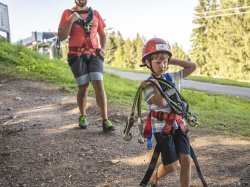 Auf dem Weg in den Kletterwald