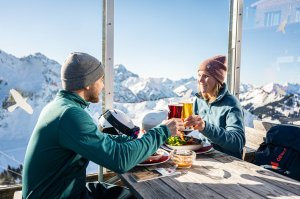 Kurze Skipause Kanzelewand