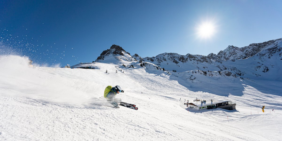 Skifahren an der Kanzelwand