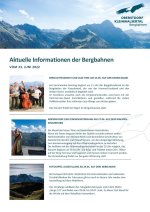 Informationen der Bergbahnen 23.06.2022