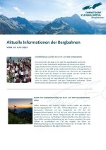Informationen der Bergbahnen 14.07.2022