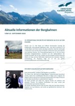 Informationen der Bergbahnen 22.09.2022