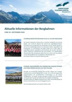 Informationen der Bergbahnen 29.09.2022