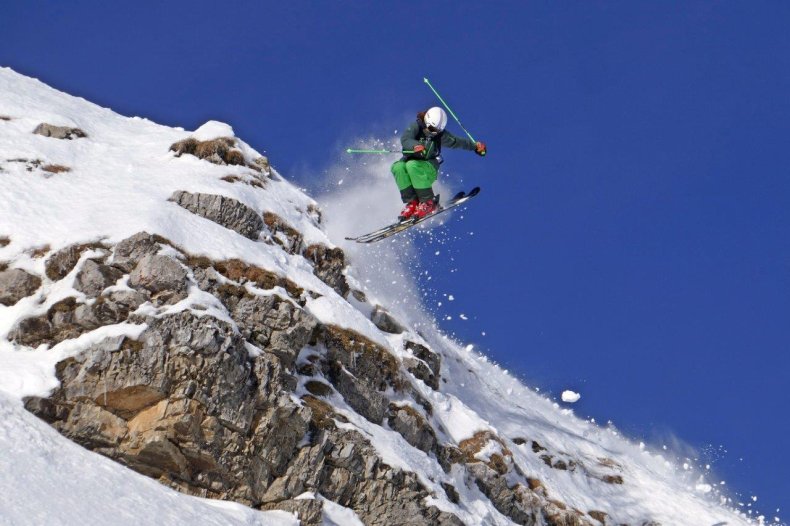 Sebastian Veit (Rettenberg) beim Freeride Kliff