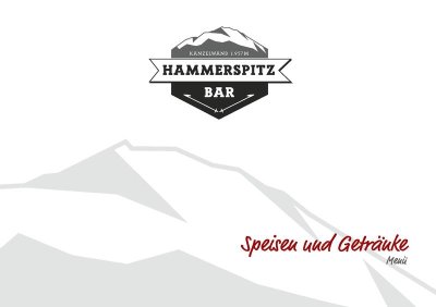 Speisekarte Hammerspitzbar Sommer'26