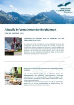 Informationen der Bergbahnen 05.10.2023